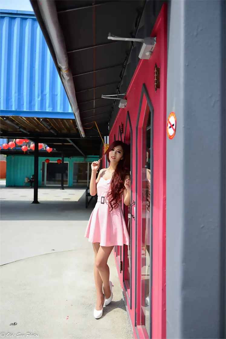 [Mzsock] NO.155 Gao Xuan pink dress, short skirt, stockings, high heels and beautiful legs street photography#[82P]-44